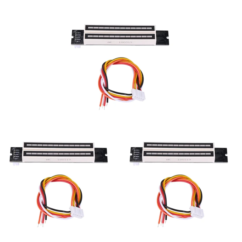CABE-3X デュアル 12 音楽レベルインジケーター LED スペクトラム VU メーターアンプ光速調整可能なボード MP3 DC 7-12V 用 (フィニス)