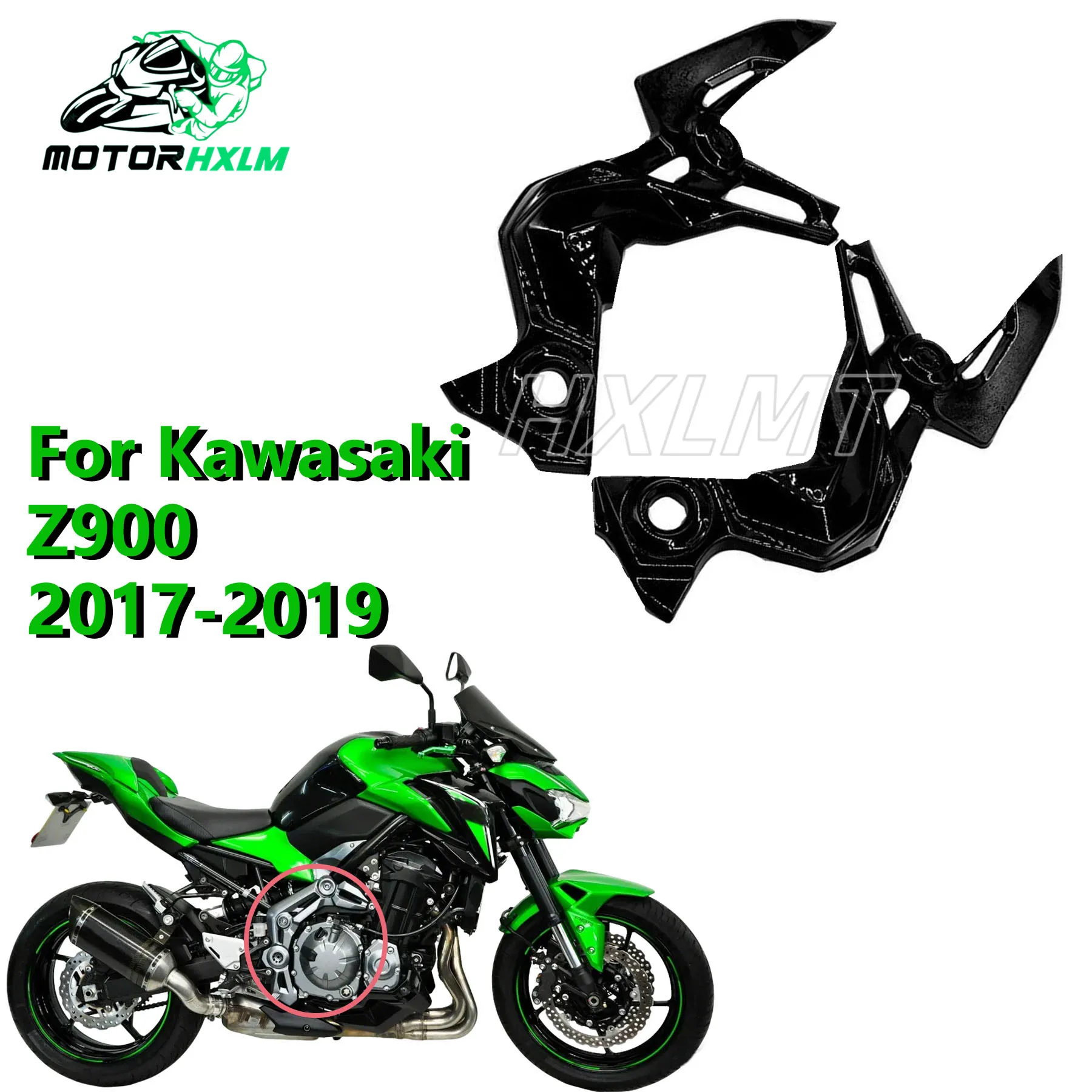 

Fit For Kawasaki Z 900 Z 900 2017-2019 2024 New Z900 Motorcycle Engine Front Side Trim Frame Body Cover Panel Fairing