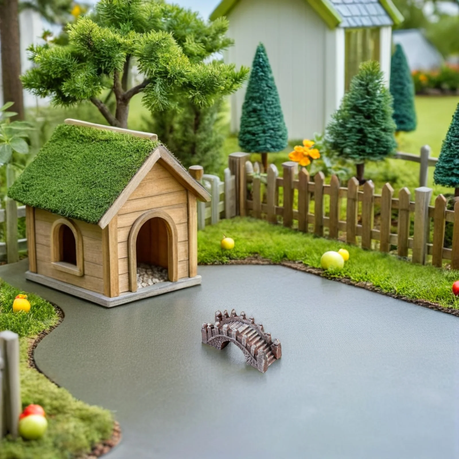 

4pcs Miniature Resin Decorative Figurines For Garden Home Office Outdoor Landscape Micro Craft Diy Bonsai Statue Adornment Yard