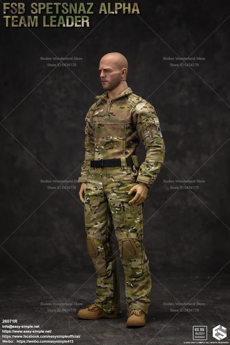 Em estoque esay & simples es 26071r 1/6 escala soldado masculino fsb federação russa forças especiais 12 Polegada figura de ação boneca coleção