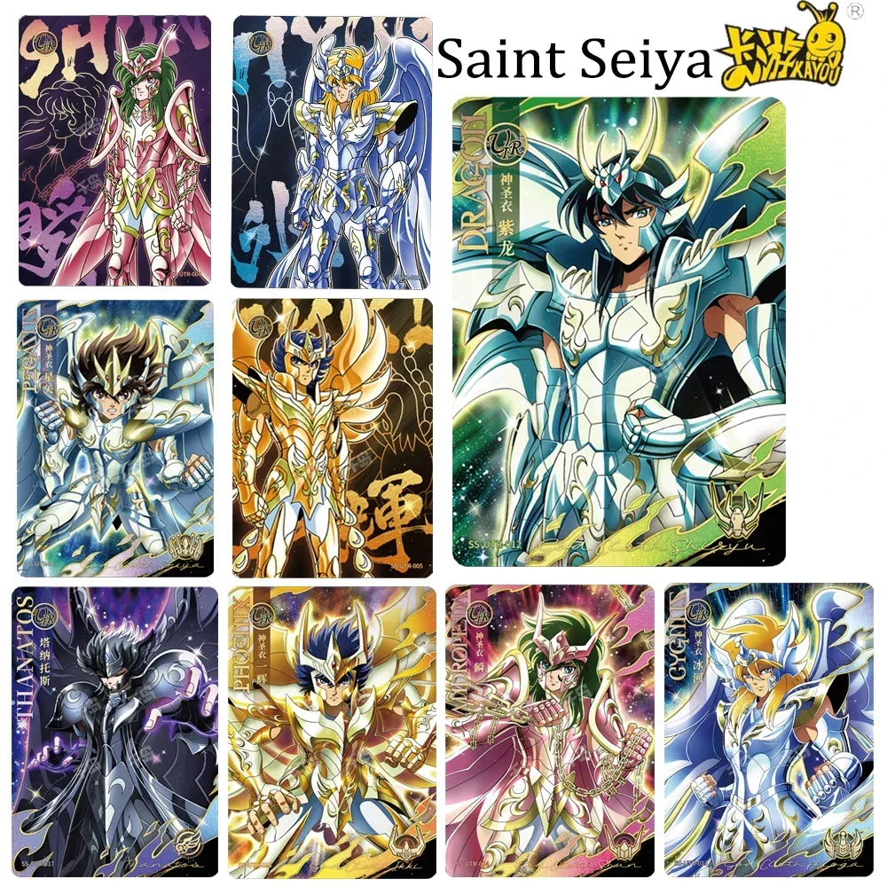 Kayou Saint Seiya Utr Shiryu Hyoga Dohko Thanatos Xing Shi Shiryu Jongen Anime Collectible Card Holiday Gifts Textuur Folie Stamping