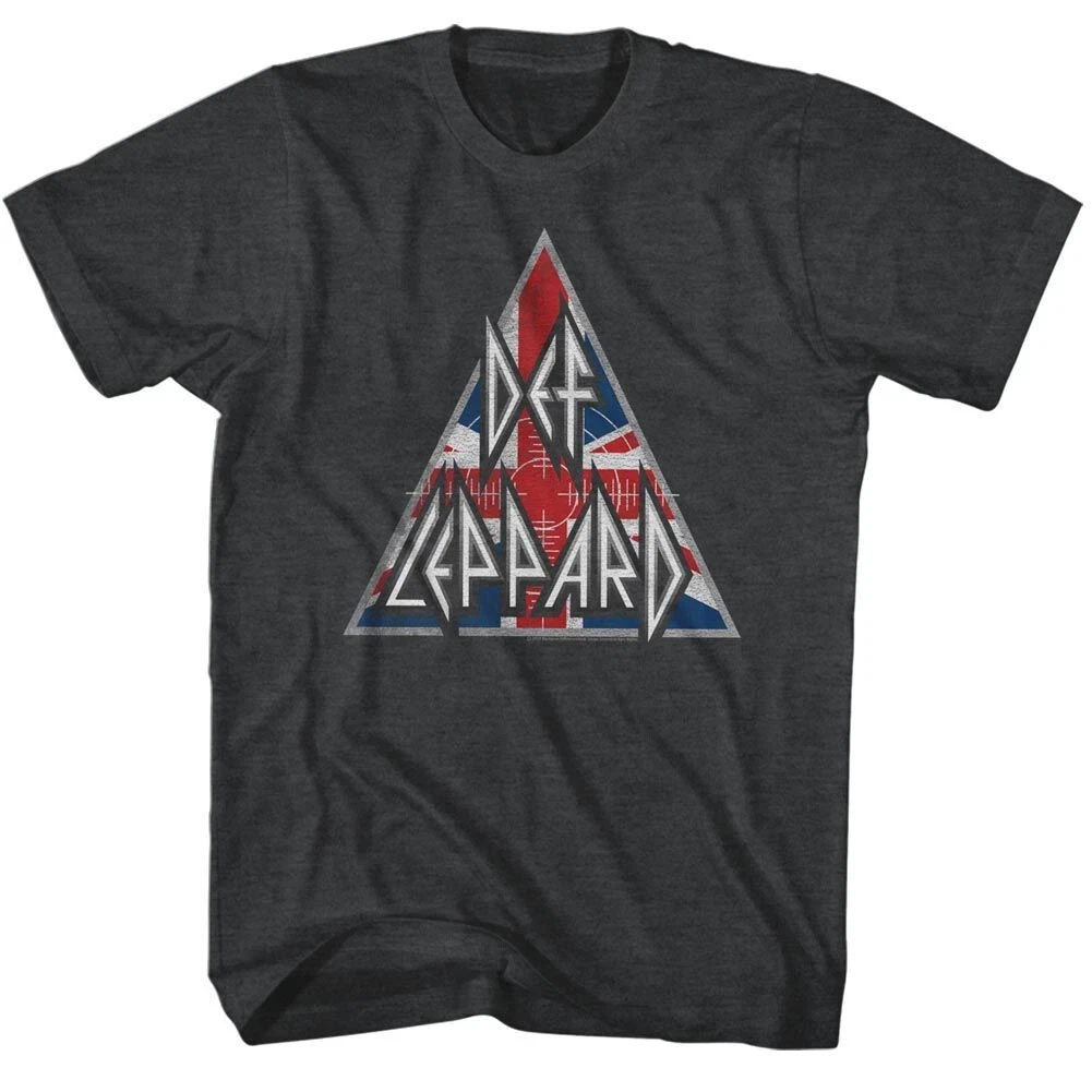 Def Leppard British Triangle Logo Men's T Shirt Rock Band Merch