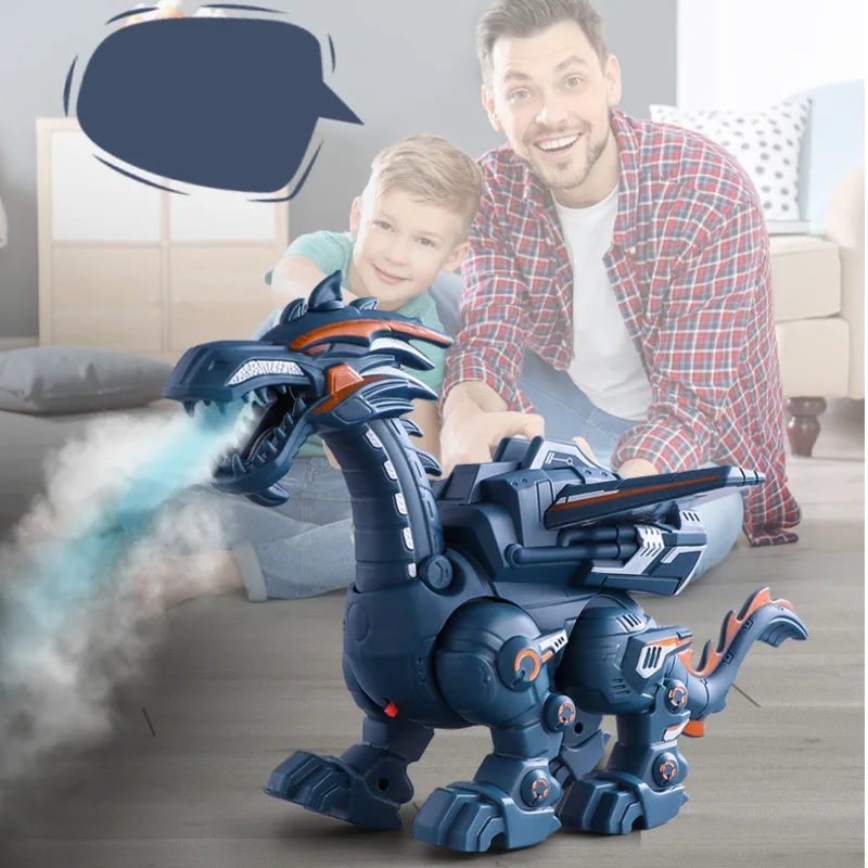 

New Electric Spray Mechanical Dinosaur Toys Dinosaur Model Multifunctional Sound And Light Animal Toy For Children's Boys Gift