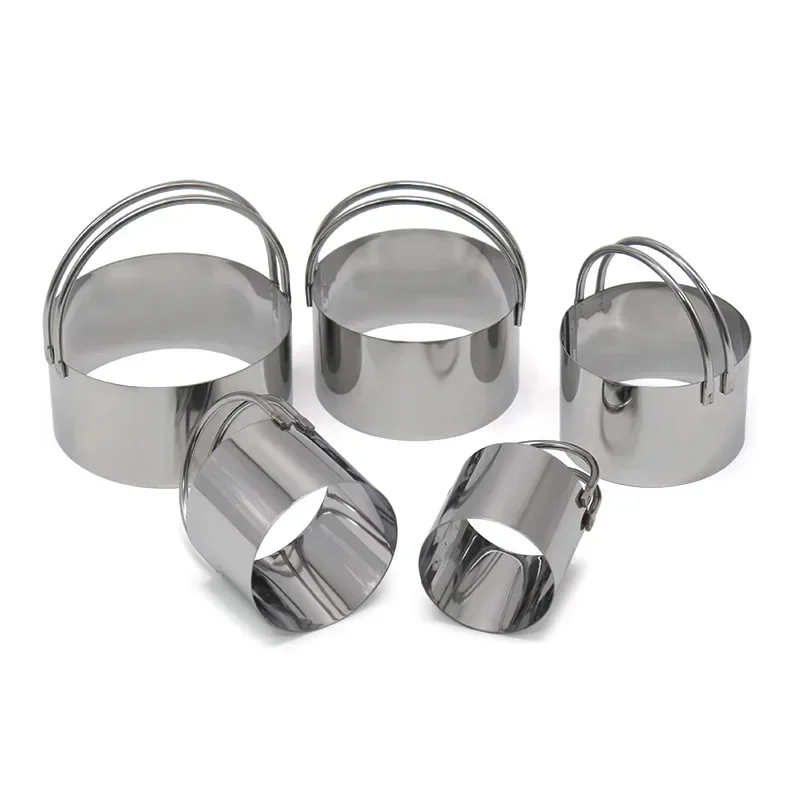 Five-Piece round Dumpling Mold Stainless Steel Wonton Dumpling Wrapper Mold Kitchen Cookie Cutter Cookie Cutter