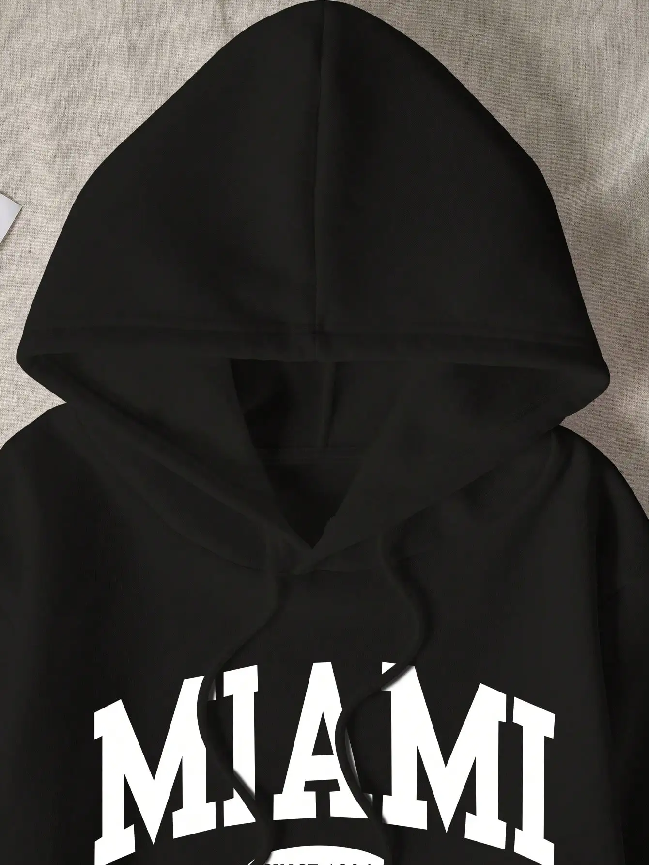Conjunto de capuz e shorts city letter oversized para mulheres, conjunto esportivo de 2 peças, Miami, Califórnia, EUA, moda, inverno