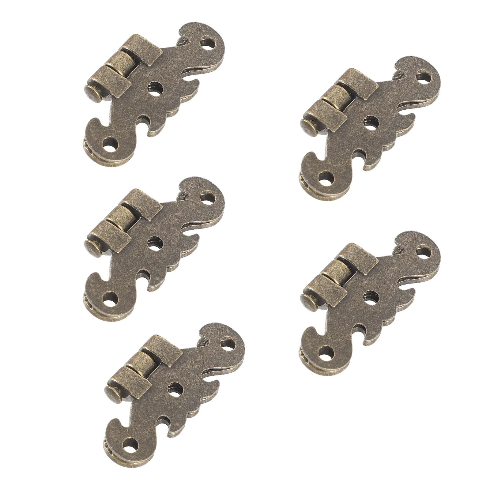 

5 Pcs Vintage Hinge Cabinet Door Hinges Furniture Decorative Zinc Alloy for Doors Kitchen