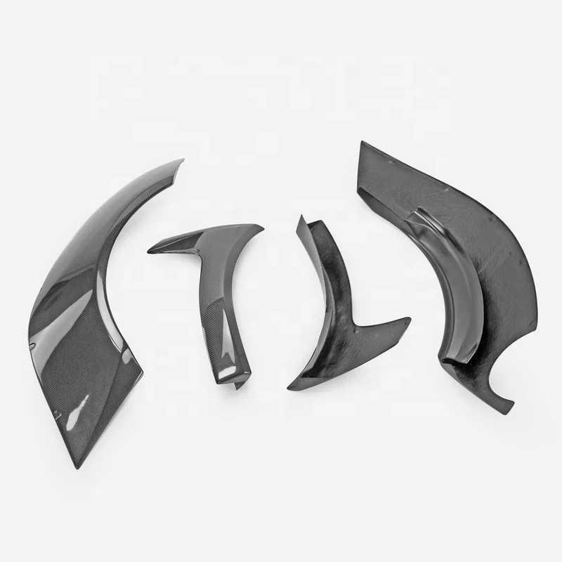 قطع غيار السيارات من ألياف الكربون لنيسان 09 فصاعدا Fairlady 370Z Z34 WBS نمط ألياف الكربون الحاجز الخلفي + 30 مللي متر (4 قطعة) عالية تناسب