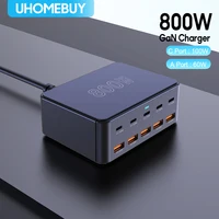 Cargador USB-C GaN 800W multipuerto