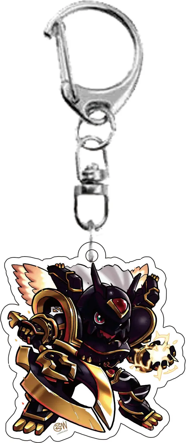 Digimon Adventure Dukemon Omegamon Metalgreymon Metalgarurumon Shinegreymon Anime Pendant Acrylic Keychain Self-Made Toy Gift view 6