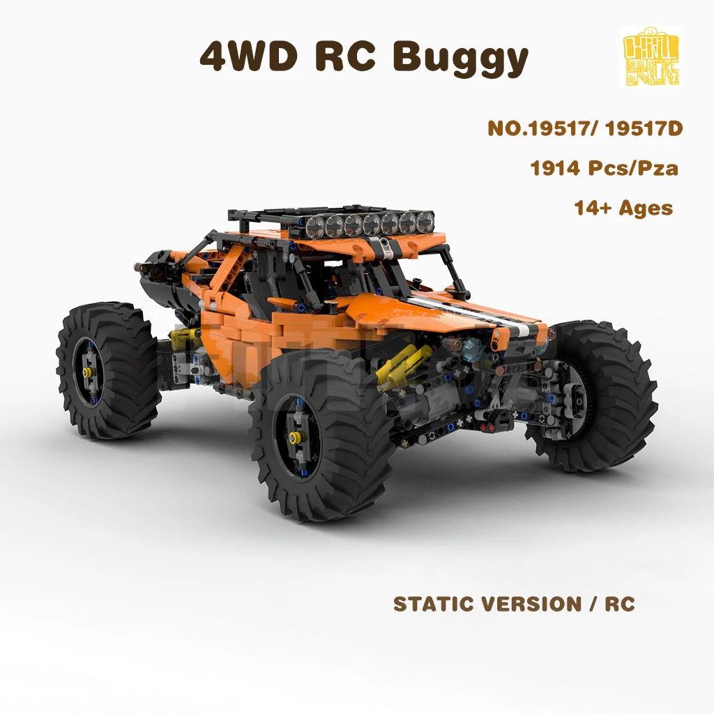 MOC 19517 4-Wheel Drive Off-road Vehicle Model With PDF Drawings Building Blocks Bricks Kids DIY Toys Birthday Christmas Gifts