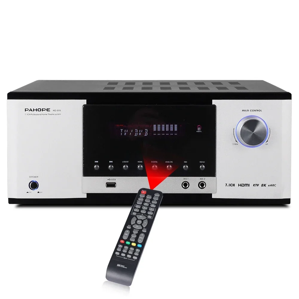 7.1 Channel Home Theater System Power Amplifier High-Power 3D/4K DTS HD Digital Sound Amplifier Av Receivers With BT