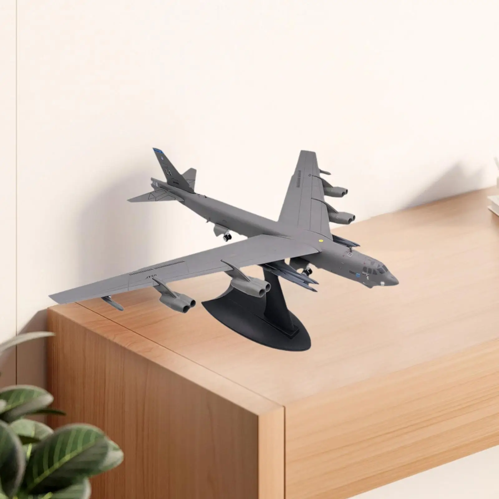 1:200 Scale B52 Fighter Model with Display Stand for Living Room TV Cabinet