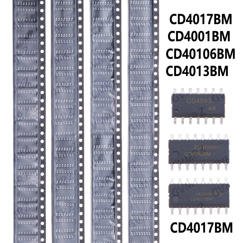 10PCS SOP CD4001BM CD40106BM CD4011BM CD4013BM CD4017BM CD4021BM CD4028BM CD4046BM CD4049UBM CD4051BM CD4053BM CD4060BM