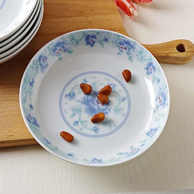 

Красный Trillium Crystal Jade ell Фарфоровая 8-дюймовая тарелка Cerc Тарелка для супа Рисовая тарелка Глубокая тарелка Фруктовая тарелка Тарелка для пельменей Ми...