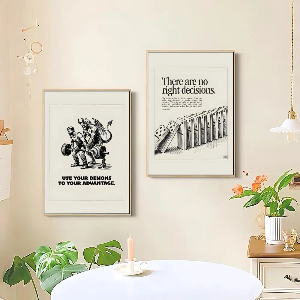 Home decor Life attitude quotes Poster HD art sticky wall waterproof home living room bedroom bar aesthetic decoration
