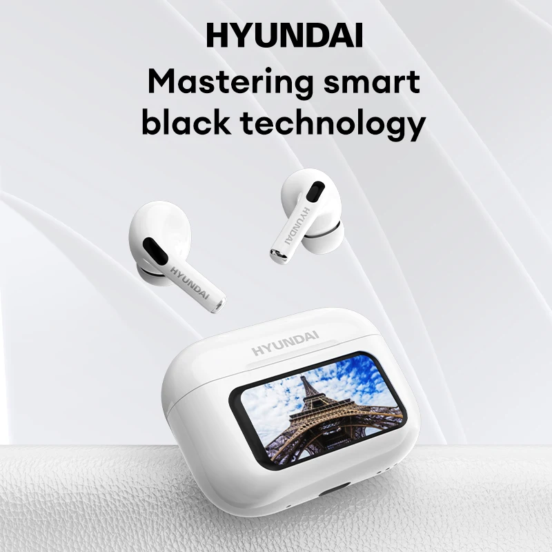 Wybór HYUNDAI HY-Y11 ANC słuchawki douszne z redukcją szumów bezprzewodowe słuchawki Bluetooth HD Mic słuchawki douszne sterowanie ekranem dotykowym