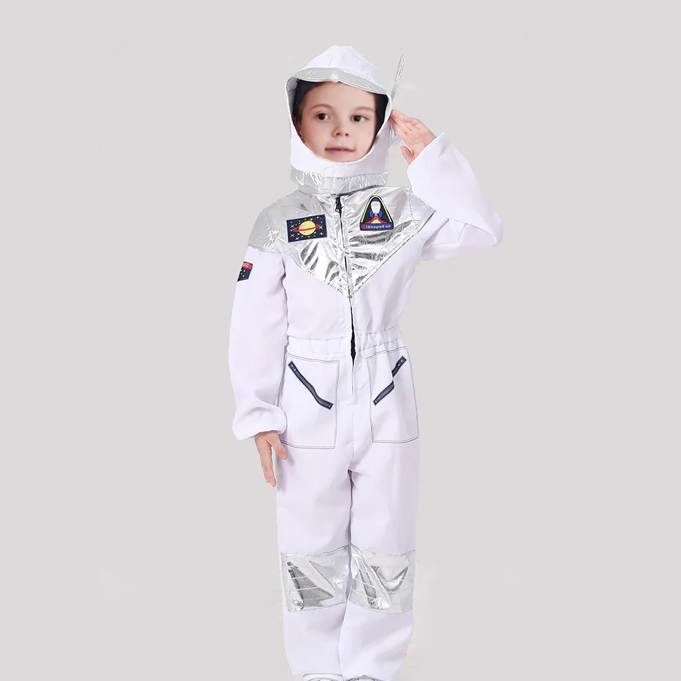 Childrens Spaceman Jumpsuit Boys Astronaut Costume For Kids Halloween Cosplay Children Pilot Carnival Party Fancy Dress