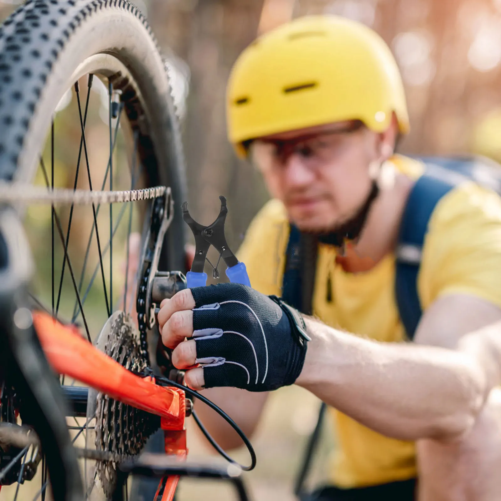 

Bike Chain Link Removal Tool Buckle Pliers Quick Disassembly Chain Wrench Adjustable Length for Bicycle Maintenance