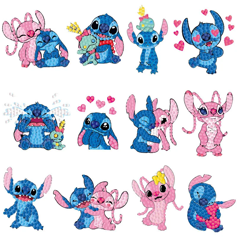 

Diamond Painting Cartoon Animal Stitch Child Random Stickers DIY Dot Drills Handiwork Enthusiast Decoration Schoolbag Best Gifts