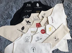Custom logo clothing shop hanger cloth cover non-slip dustproof cloth cover cotton linen trouser rack cover