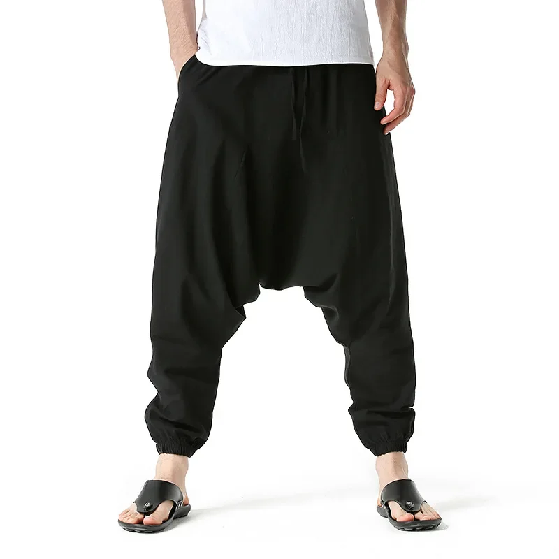 

New Men's Sports Casual Loose Size Fashionable and Versatile Yoga Loose Cotton Sports Jogging Off Gear Pants