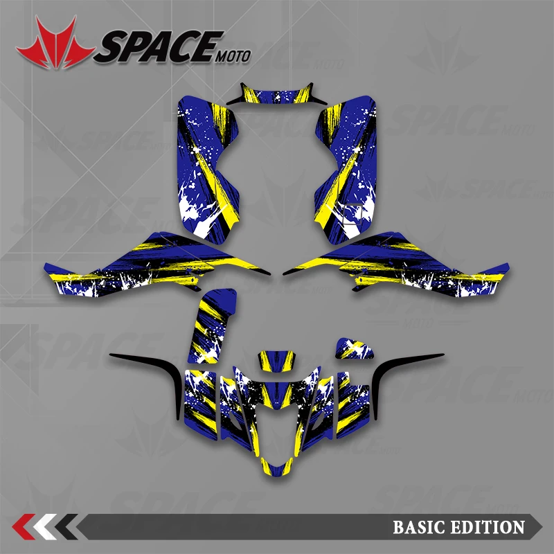 

SPACE Motorcycle Graphics For SUZUKI LTZ400 LTZ 400 2003 2004 2005 2006 2007 2008 Decals Stickers Kits Number Name Custom