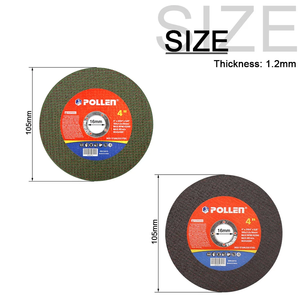 10pcs 4inch Resin Cutting Stainless Steel Discs Cut Off Wheels Flap Sanding Discs Metal Steel Grinding Discs for Angle Grinder