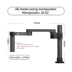 MaAnt JX-02 microscopio braccio articolato staffa girevole supporto universale Stereo microscopio trinoculare riparazione del telefono della fotocamera