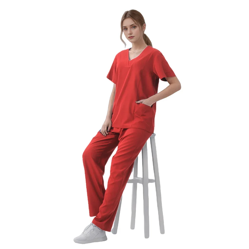 Новое поступление, Индивидуальный Женский комплект с прямыми штанинами для ухода за ребенком, стильная облегающая униформа для больницы