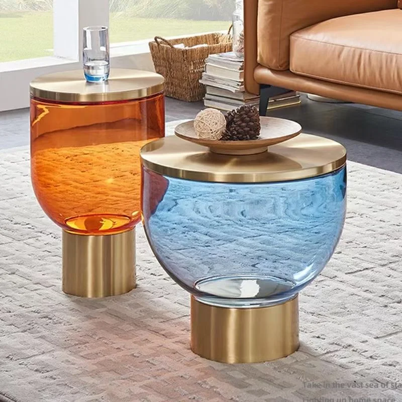 2022 New Design Glass Coffee Table Modern Side Table For Home