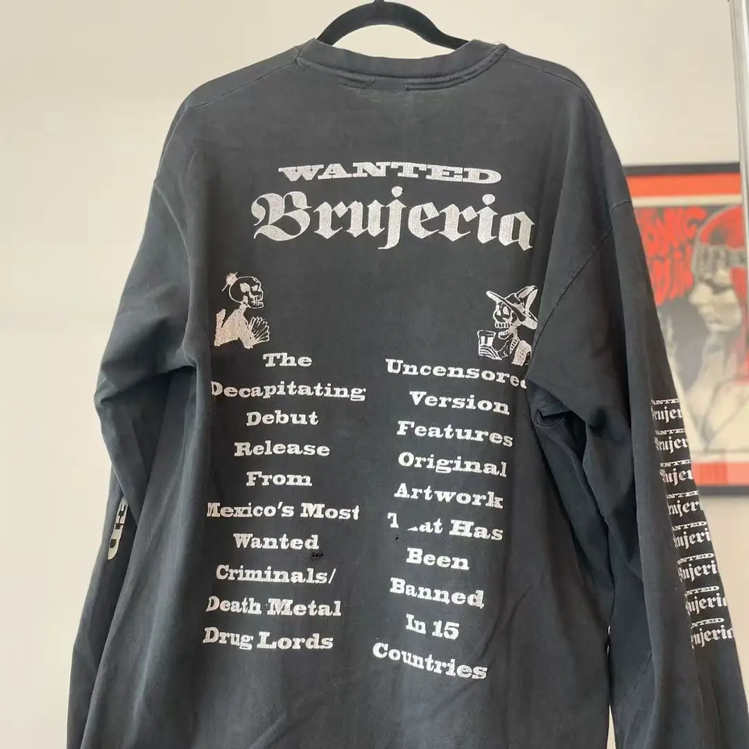 

Men Women Print Cotton T-shirt Fashion Hip Hop Metal Gothic Rock Oversize T Shirt Loose Streetwear Sport T Shirt Y2K Long Sleeve