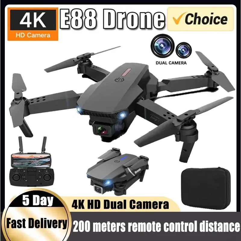RC Drone New E88Pro 4K Professinal With 1080P Wide Angle Dual HD Camera Foldable RC Helicopter WIFI