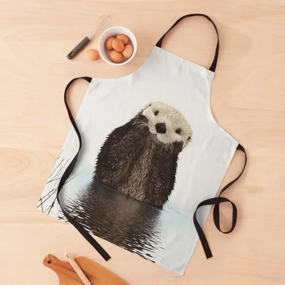 

Brooding Otter Apron Men gift useful gadgets for home Christmas gift esthetician Apron
