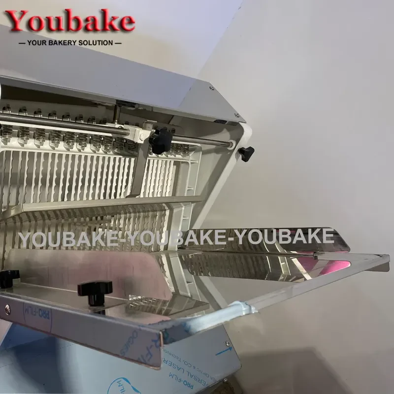 Commercial Electric Rotary Bread Slicer Automatic Toast Cutting Machine for Bakery Shop High Efficiency Stainless Steel Blade