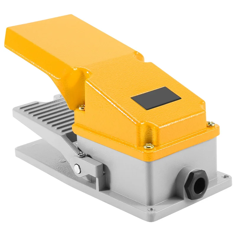 LT4 Foot Switch Aluminium Case Treadle Pedal Switch For Machine Tool Control Silver Contact