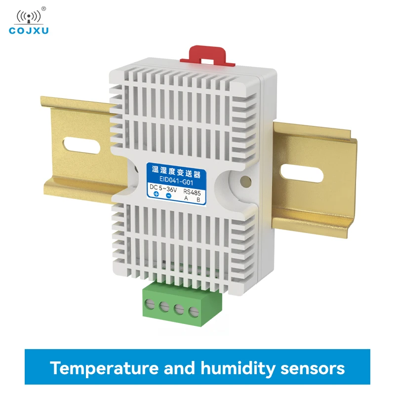 2pcs RS485 Modbus RTU Temperature Humidity Sensors SHT30 AHT20 CDSENET EID041-G01 Seris  DC5-36V Din Rail Installation