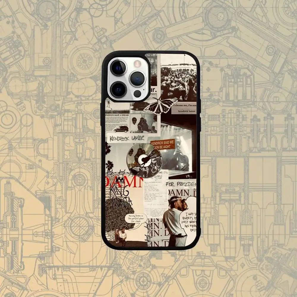 Funda de teléfono Rapper K-Kendrick Lamar para IPhone 17,16,15,Pro,Max,Air,14,Plus,13,12,11, funda de carga inalámbrica Magesafe