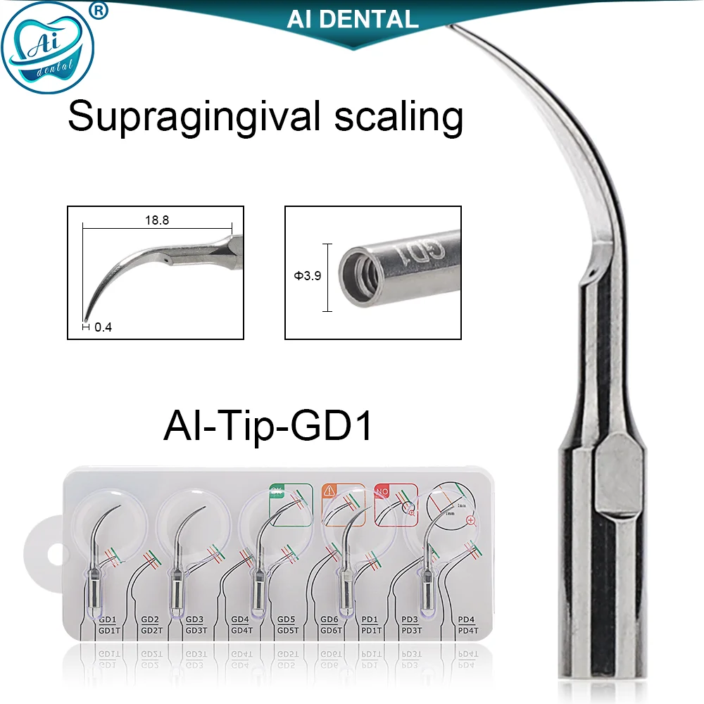 AI Dental Ultrasonic Tips BG-series For Supragingival Scaling/ P-subgingival /E-ED endodontics/ DG-supragingival/PD-subgingival