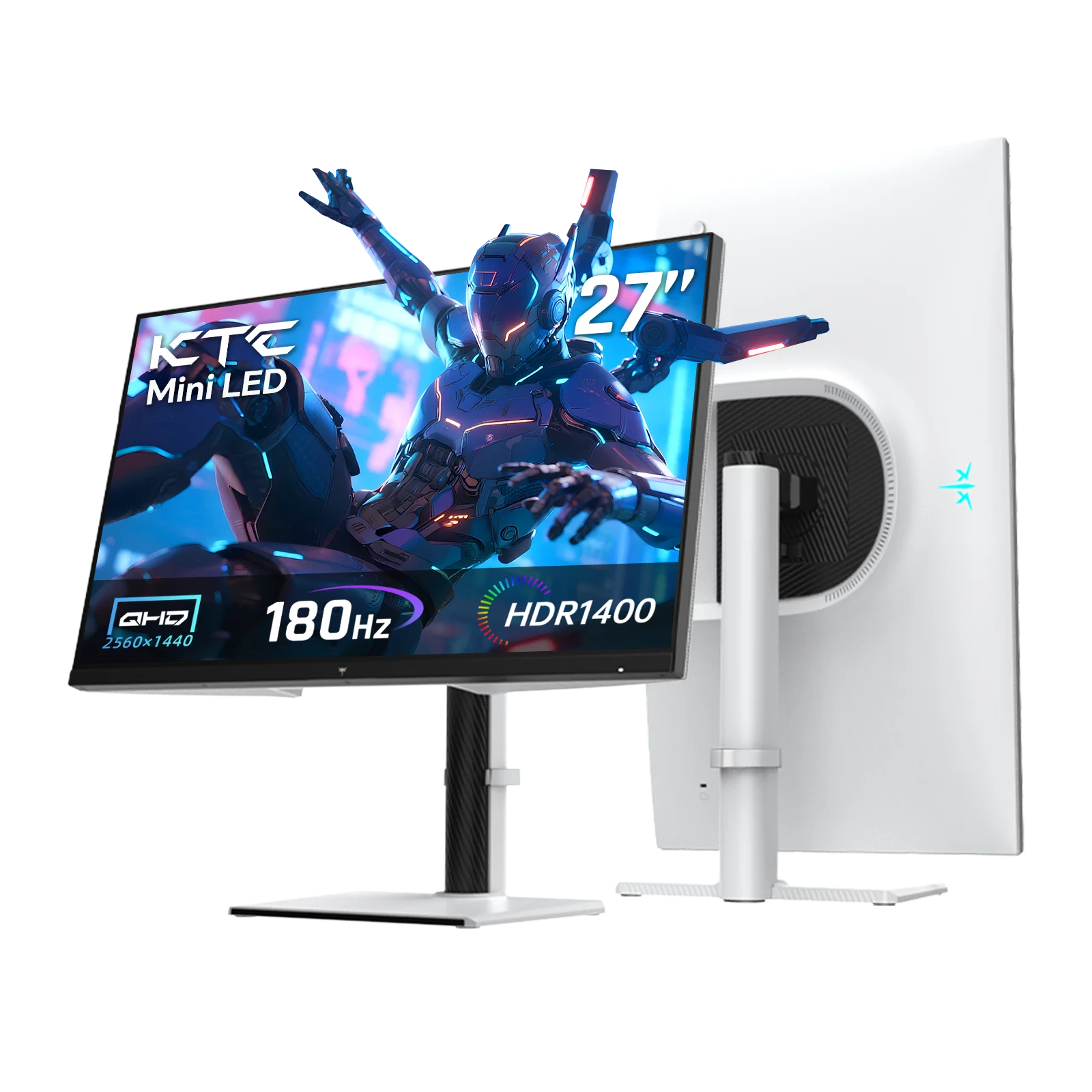 شاشة ألعاب KTC مقاس 27 بوصة، شاشة 1440 بكسل مع مكبرات صوت تصل إلى 210 هرتز، شاشات كمبيوتر سريعة IPS 1 مللي ثانية H27T6 #1