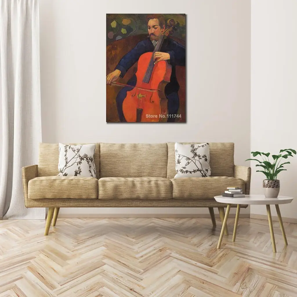 

Landscape Painting The Player Schneklud Paul Gauguin Art Oil on Canvas Handmade High Quality