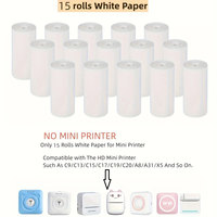 5/15/20 Rolls 57 X 25mm White Printable Paper Roll Mini Printer Paper Thermal Label Printable Heat Sensitive Thermal Paper Rolls