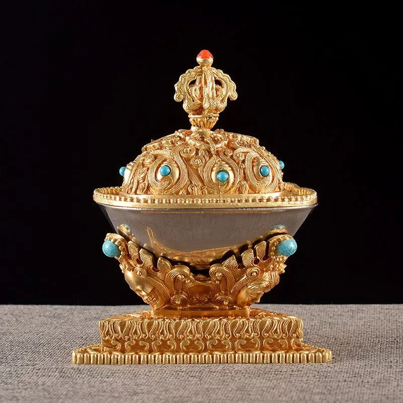 

Brass Bowls Buddhist Utensils Tantric Offerings Bowls Water Supply Bowl Household Buddhist Temple Decoration Ornament ZG259