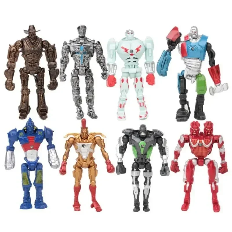 13cm 8pcs/set Ea30-20 Real Steel Zeus Atom Midas Adam Raider Robot Model Toys Gift Action Figure Hobby Decoration Doll Toys