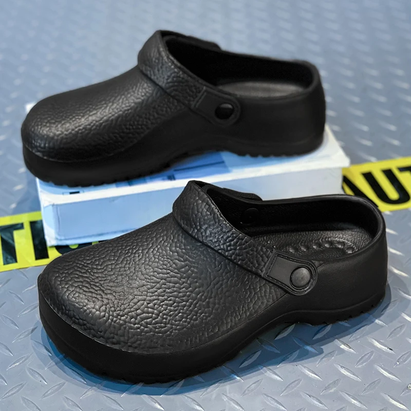 

Light Waterproof Soft Solid Color Work Flats Unisex Durable Comfort Slip On Shoes Kitchen Hospital Food Service Casual Footwear