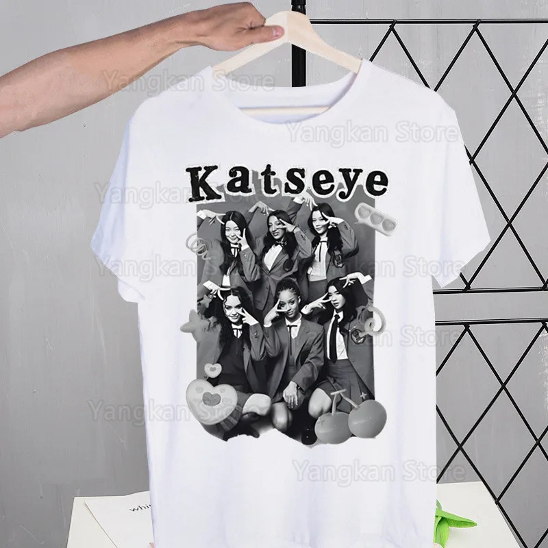 

KATSEYE T-shirts Summer Men/Women Hip Hop Funny Print T Shirts Short Sleeve Tops