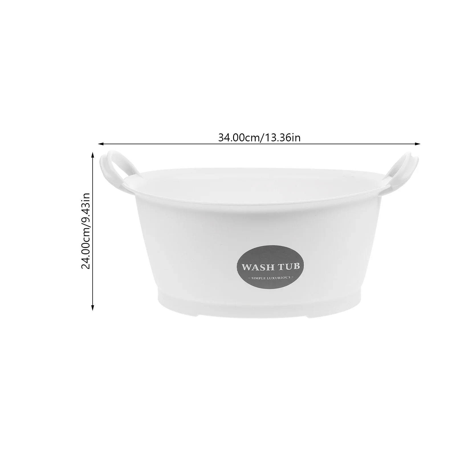 Binaurales Haushaltswaschbecken aus Kunststoff, weiß, sicher, langlebig, umweltfreundlich, rutschfestes Design, einfaches Ausgießen, Gesichtswaschen