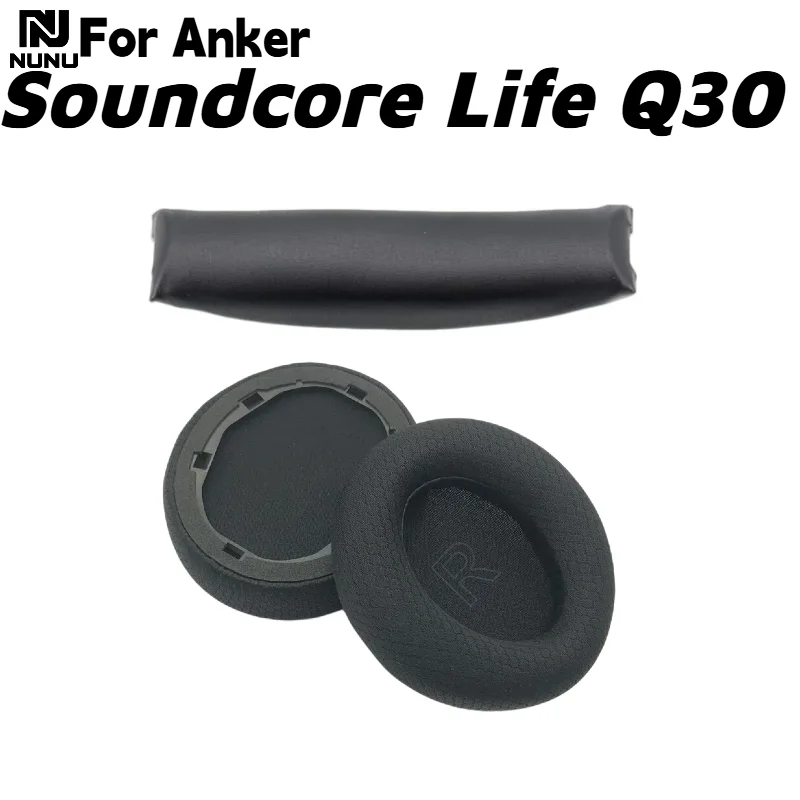 Ersatz-Ohrpolster aus Protein-Memory-Schaum mit Schnalle/Kopfbügelkissen für Anker Soundcore Life Q30 Kopfhörer-Reparaturteile – Detail 5