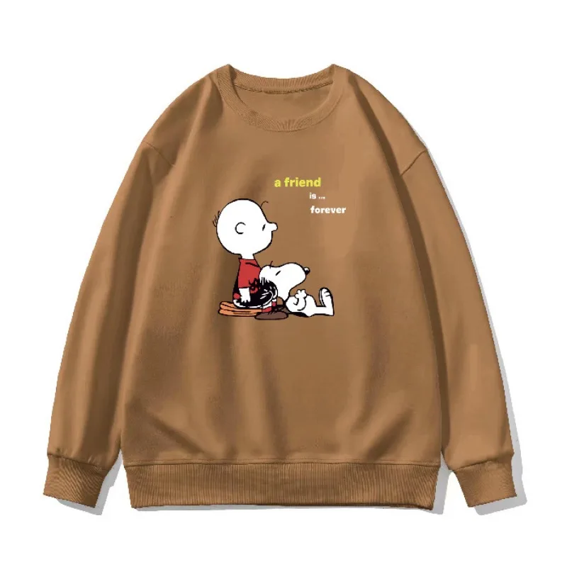 Autumn Winter Women Men Cartoon Sweatshirts Snoopy Tops Long Sleeve Pullover Hoodie Japan Korean Style Clothes