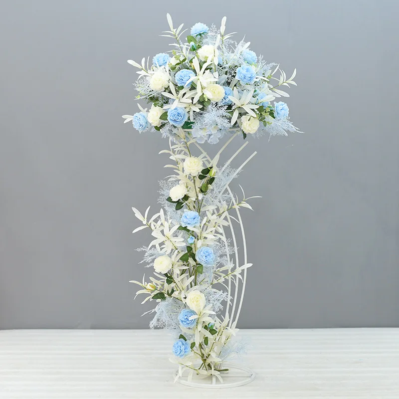 Metal Flower Vase Floor Vases Column Stand Metal Road Lead, Wedding Centerpiece Geometric Pot Table Rack for Home Decor 10 Pcs