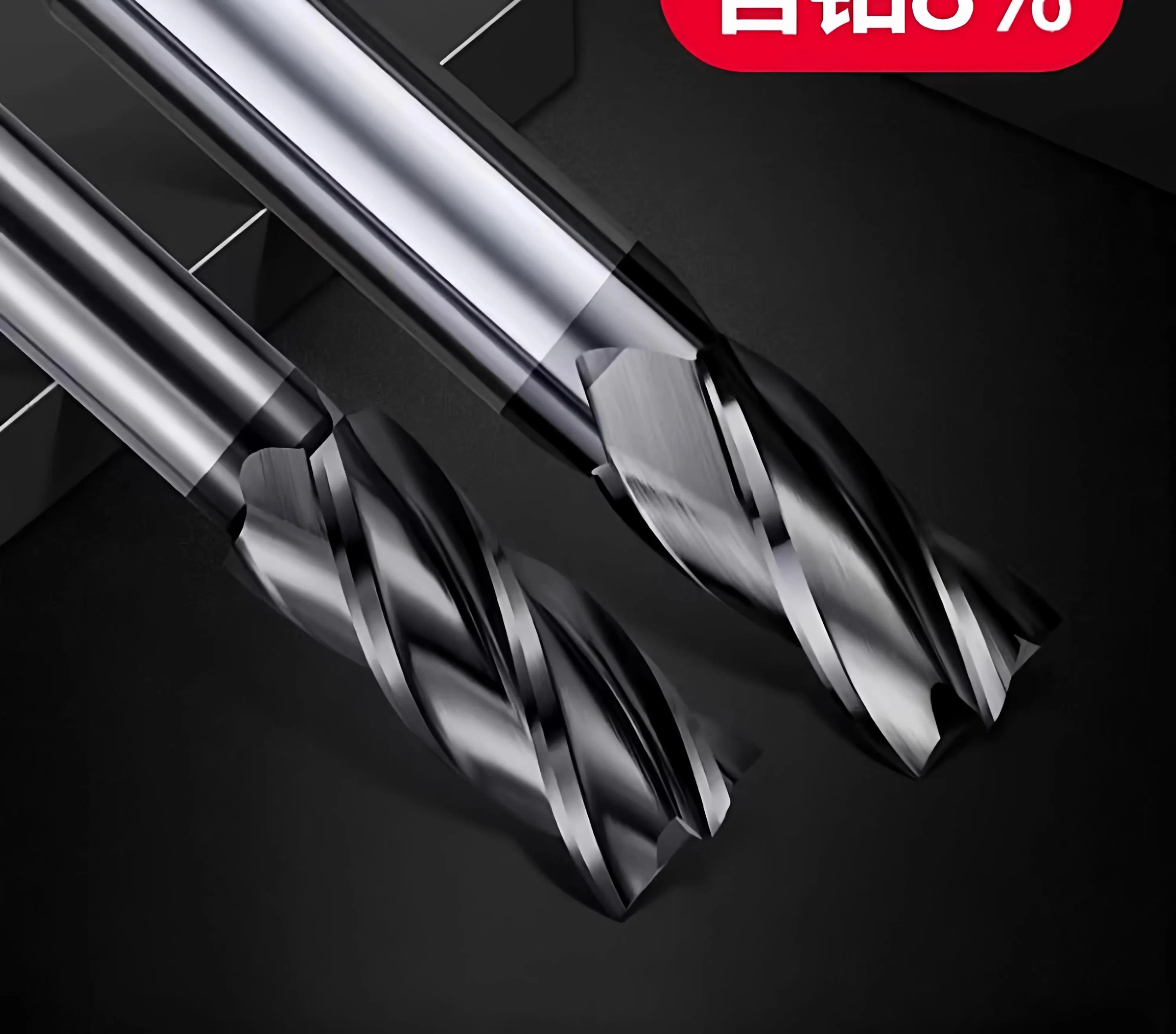 4-Schneiden-Schaftfräser aus weißem Stahl mit hochkobaltbeschichteter, superharter Spitze für Edelstahl, CNC-Fräser – Detail 7